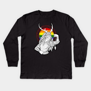 Lgbt Heilung Shaman gay lesbian pride Kids Long Sleeve T-Shirt